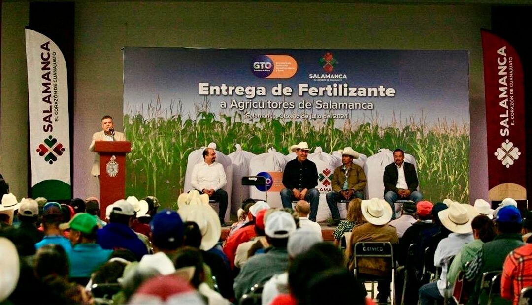 Gobierno de Salamanca apoya al sector campesino con entrega de fertilizantes